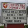 Today on the Griffin Fire station sign (1 of 2) #thurstoncounty #Olympia