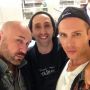 Glam collision at LAX!! Ran into my pals @HairByAdir & @SergeNormant All of us a bit foggy.