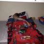 My son has decided that sleeping in a bed properly is for losers!