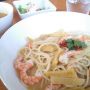 天日干したくあんと菜の花のごまパスタ(ランチセット)をいただきました☆