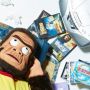 Sweet! Check out the DVDs Hideaki Sorachi has! Back to the Future & Planet of the Apes! Now think of the movie plot… 