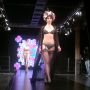 Female @muchachomalo lingerie model at The Harbour Club catwalk for Glossy