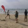 Esta mujer corrió ayer una maratón entera por la playa y con un sol endemoniado de medio día. Respeto.