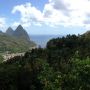 Wifi is getting hiccupy but I’ll try 1 more since panorama is my new fave thing. The Pitons viewed from the north.