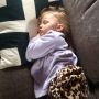 Sarah fell asleep on the couch