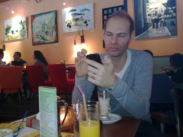Having some coffee with Eyal