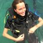 after her first dive!