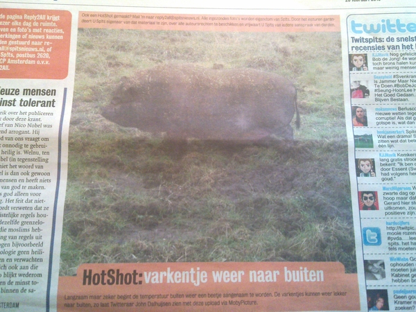 First Moby/Hotshot in #spitsnieuws #spits #twitspits