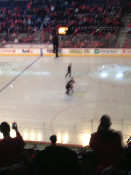 Streaker at the flames game #neverbeforeseen