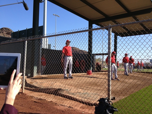 Jered Weaver's first bullpen.