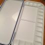 My new palette. Don't like the fact that it's made of plastic but will do just fine for now. 