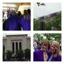 NYU Grad: sea of purple leaving subway; first sights of Yankee Stadium; Lanie & her roommate, Britany