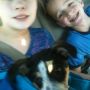 Post trails and creek with the fam at #ArborHills gorgeous day but now we all smell like #wetdog 