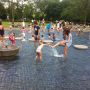 in de tuin