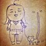 普通のネコはつまらんと思って尻尾伸ばしたらなんか色々いわれそうなアレになった。 #封筒の裏