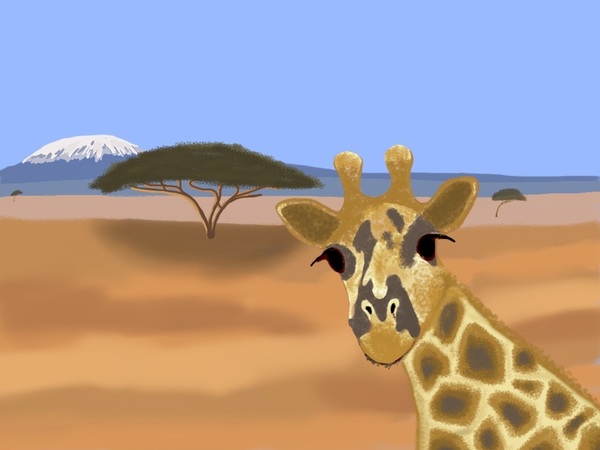 finishing my homework for Amėlie #serengeti #ipaddrawing
