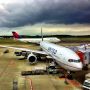 Chilling by watching big US planes at Narita, waiting for my NZ connection