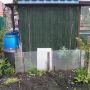 Shed before the paint+new bed makeover